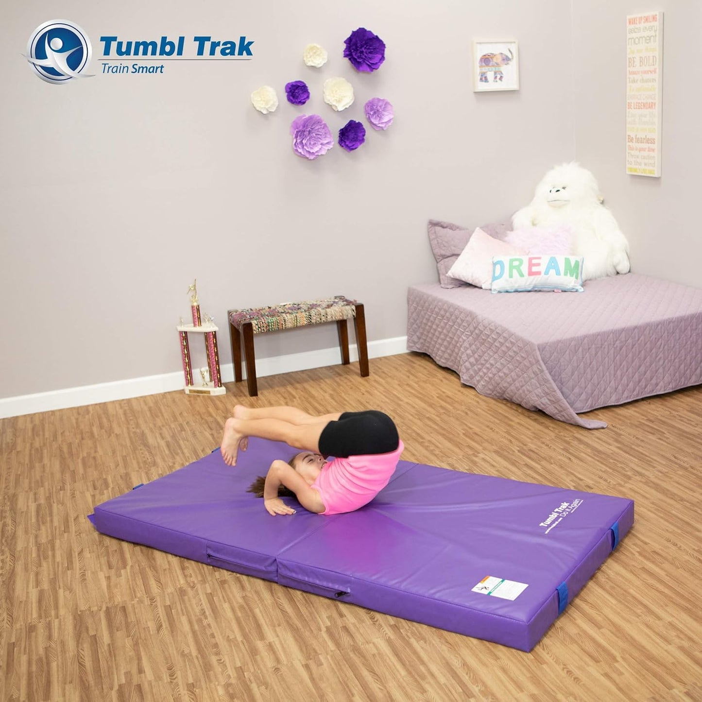 Tumbl Trak Jr. Practice Mat Gymnastics Crash Pad, Purple