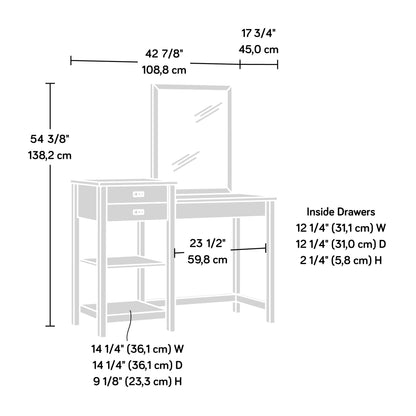 Sauder Cottage Road Vanity, Soft White Finish