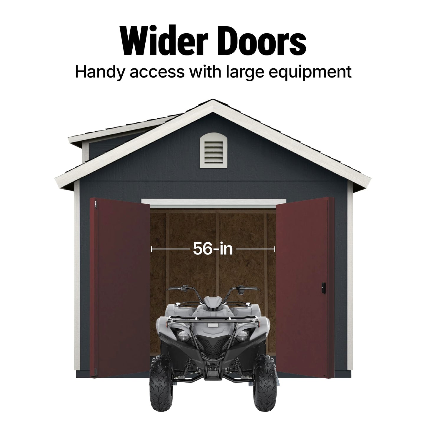Handy Home Products Designer 12x10 Wooden Storage Shed with Dormer, Windows, and Floor Kit- Paint and Shingles not Included