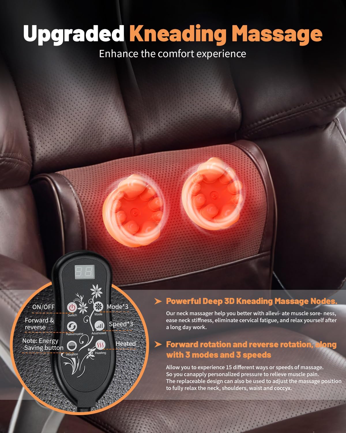 800LBS Massage Office Chair with Foot Rest & 8 Points Vibration Heat for Heavy People,Big and Tall Ergonomic Executive Reclining Desk Chairs for Home Office Managerial Use (Brown (Wheel Upgrade))
