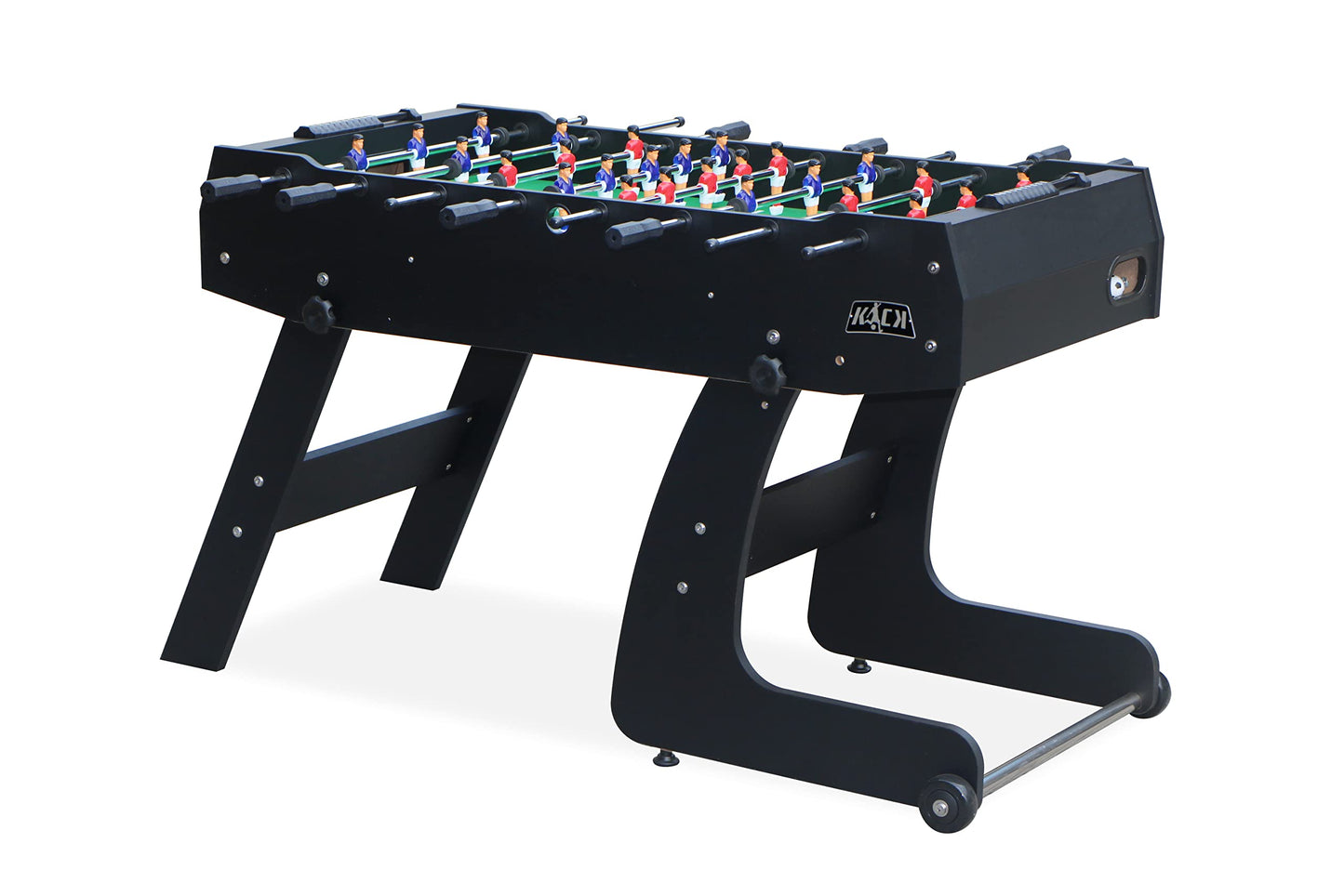 KICK Monarch 48" Folding Foosball Table (Black) – Compact Indoor Game Table