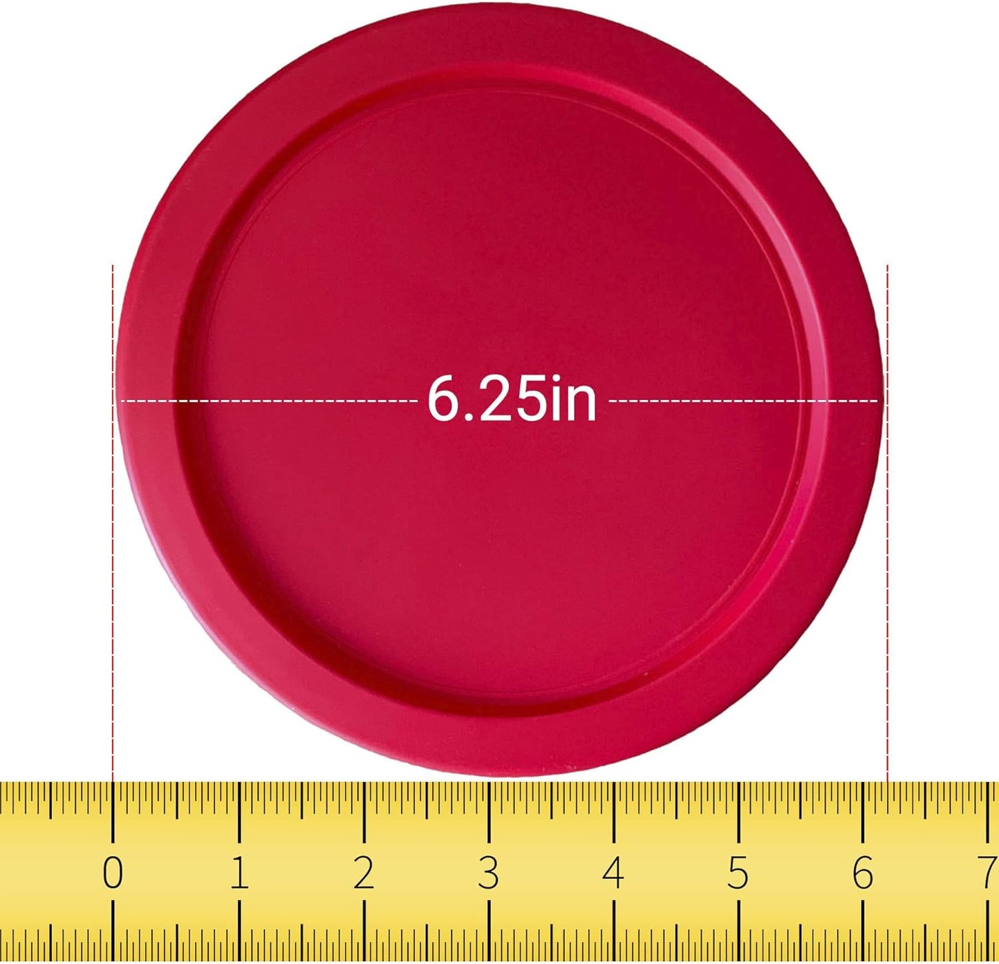 Replacement Lid for Pyrex 6" Storage Plastic Cover for 4 Cup Bowl Dish 7201-PC Red (4-Pack)