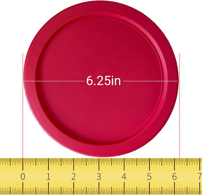 Replacement Lid for Pyrex 6" Storage Plastic Cover for 4 Cup Bowl Dish 7201-PC Red (4-Pack)