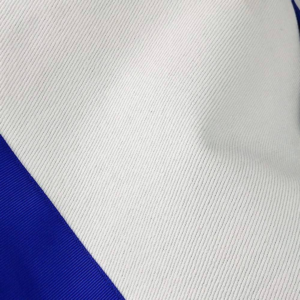 Masonic Master Mason Blue Lodge Apron, White Cloth with Blue Grosgrain Ribbon Border