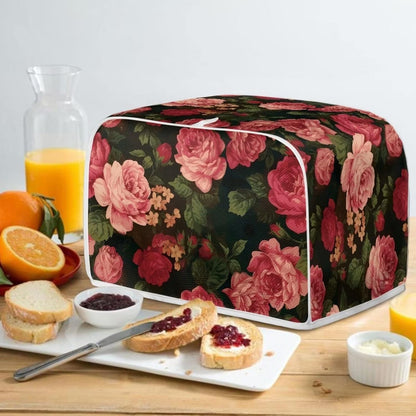 Flower Peony Toaster Cover 4 Slice, Dustproof Bakeware Cover for Small Appliance Decoration Accessories