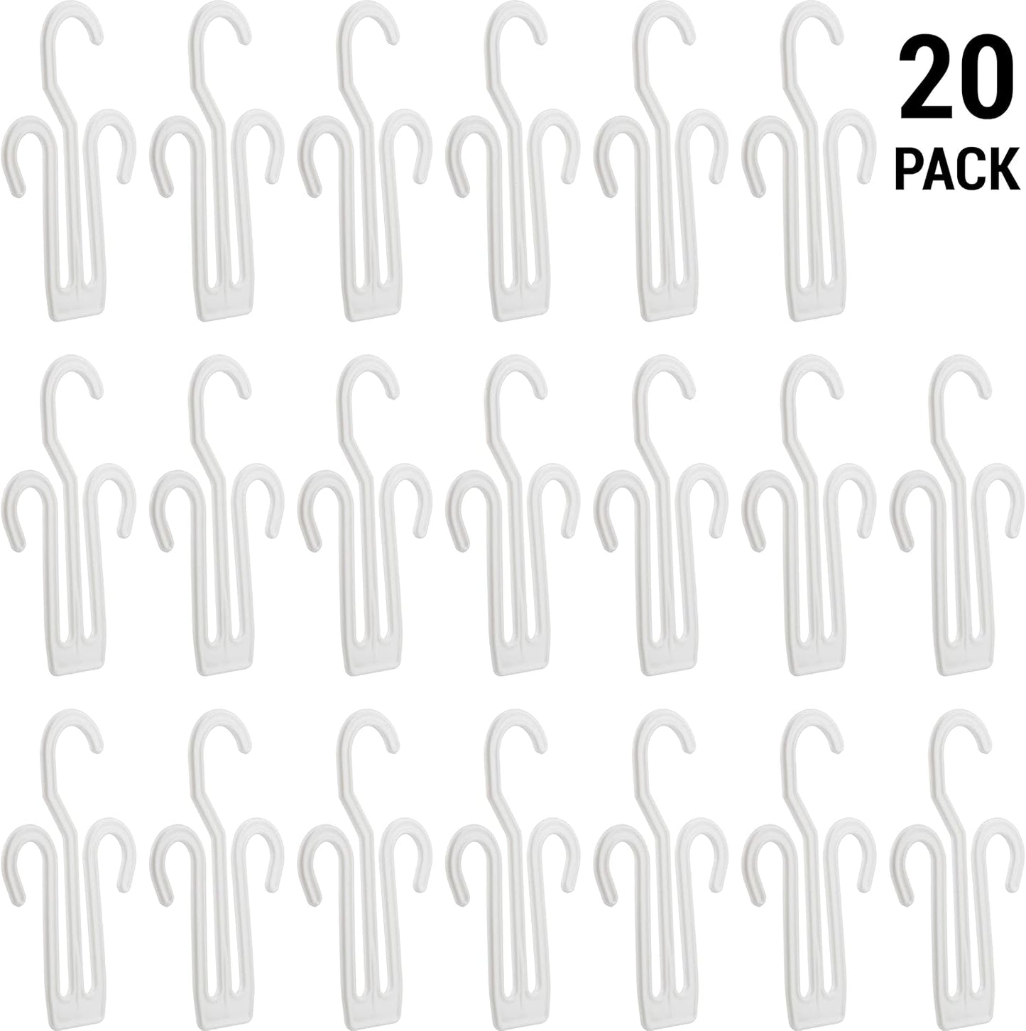 20 Pack IFAMIO White Plastic Shoe Drying Shelf Hangers, Lightweight, Durable, Sturdy, Quick Drying, Ideal for Home