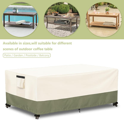 48 28 16 Inches,600D Outdoor Coffee Table Cover W x D x H Heavy Duty Waterproof Outdoor Table Cover,Patio Rectangle