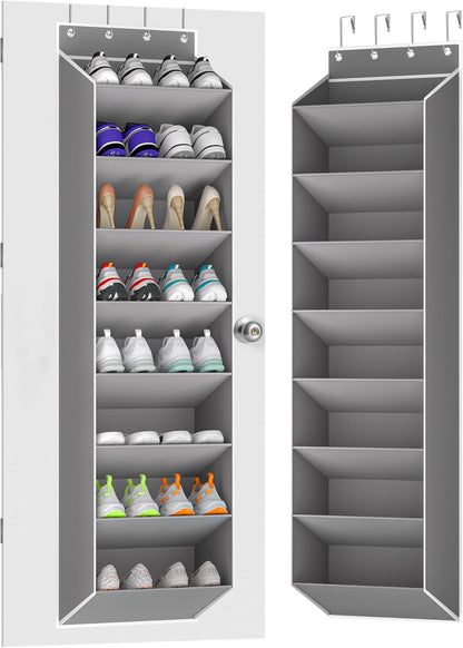 16-24 Closet Storage(1 Pack KYEVIS Over The Door Shoe Organizer Storage Fit Pairs Hanging Shoe Rack Organiser for Door