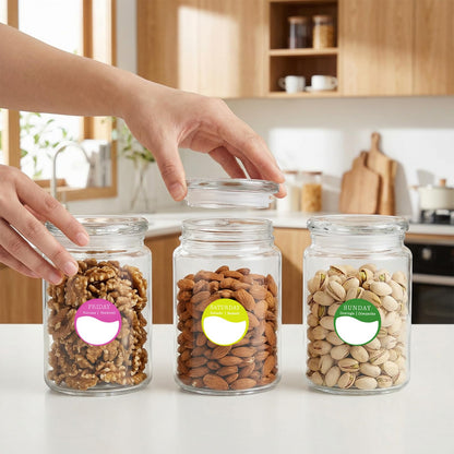 Ckhoid 7000PCS Day of The Week Stickers Removable Day Dots Food Labels (Monday-Sunday) Self Adhesive Weekly Date Labels for for Food Container Kitchen Freezer Restaurant Expiration Date Supplies