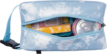 PackIt Freezable Snack Box, Blue Sky, Built with EcoFreeze Technology, Collapsible, Reusable, Zip Closure with Buckle Handle, Designed For Work Snacks, Fresh Snacks On the Go, Adults, and All Ages