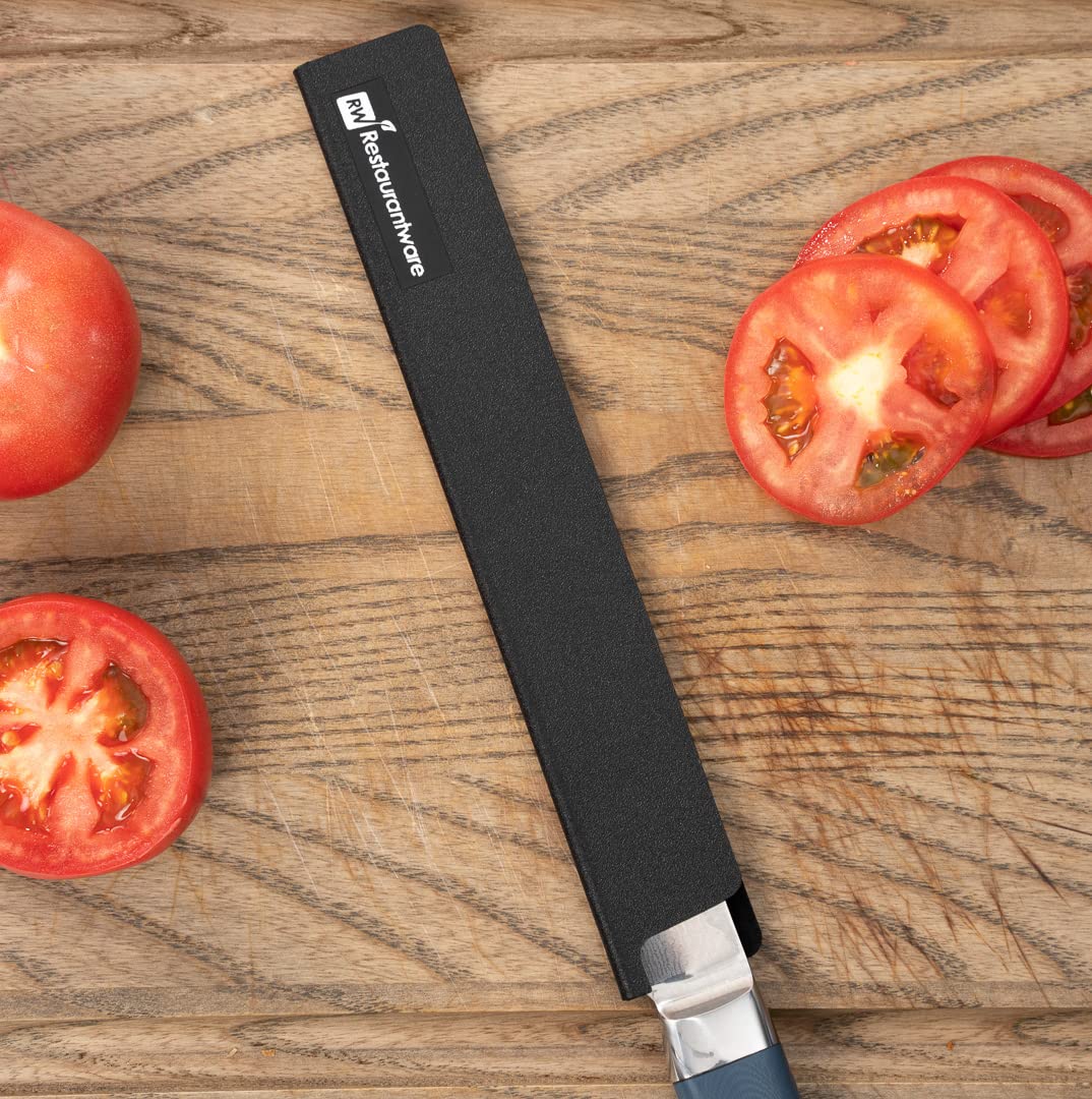Restaurantware-Sensei 10 x 1.5 Inch Knife Sleeve, 1 Knife Protector - Fits Bread Knife, Felt Lining, Black Plastic Knife Blade Guard, Durable, Cut-Proof