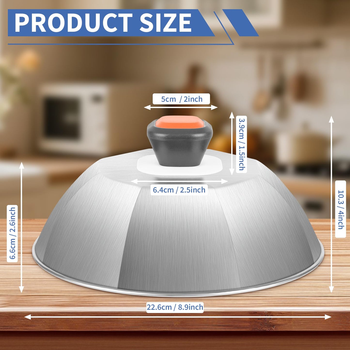 Cheese Melting Dome Set of 2, Stainless Steel 9" Griddle Melting Cheese Dome Wok Lids, Basting Cover for Griddle - Griddle Accessories for Outdoor & Indoor