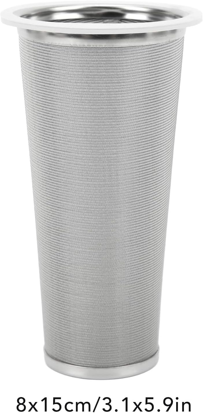 Fdit Cold Brew Coffee Filter, Stainless Steel Coffee Infuser, Fine Mesh Iced Coffee Maker (8 * 15cm)