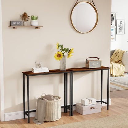 29.5" HollyHOME Narrow Console Table, Slim Entryway Table, Sofa Stand, Hallway Shelf for Hallway, Bedroom, Living Room
