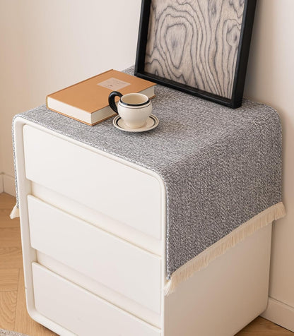 15.7 35 Inches Nightstand Cover - Coffee Table Cover Dresser Cover Top with Tassels, x Small Table Cloth Doilies
