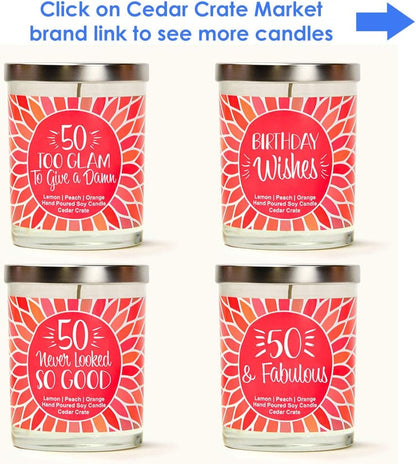 Too Glam to Give A Damn | Citrus Peach | Luxury Scented Soy Candle | 10 Oz Jar | Made in The USA