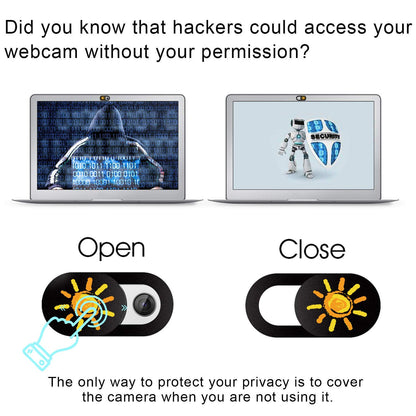 SIREG Webcam Cover Ultra Thin - Web Camera Cover fits Laptop,Tablet,Computer, Smartphone, Protect Your Privacy and Security,Strong Adhesive (Monkey-Black & 3 Pack)