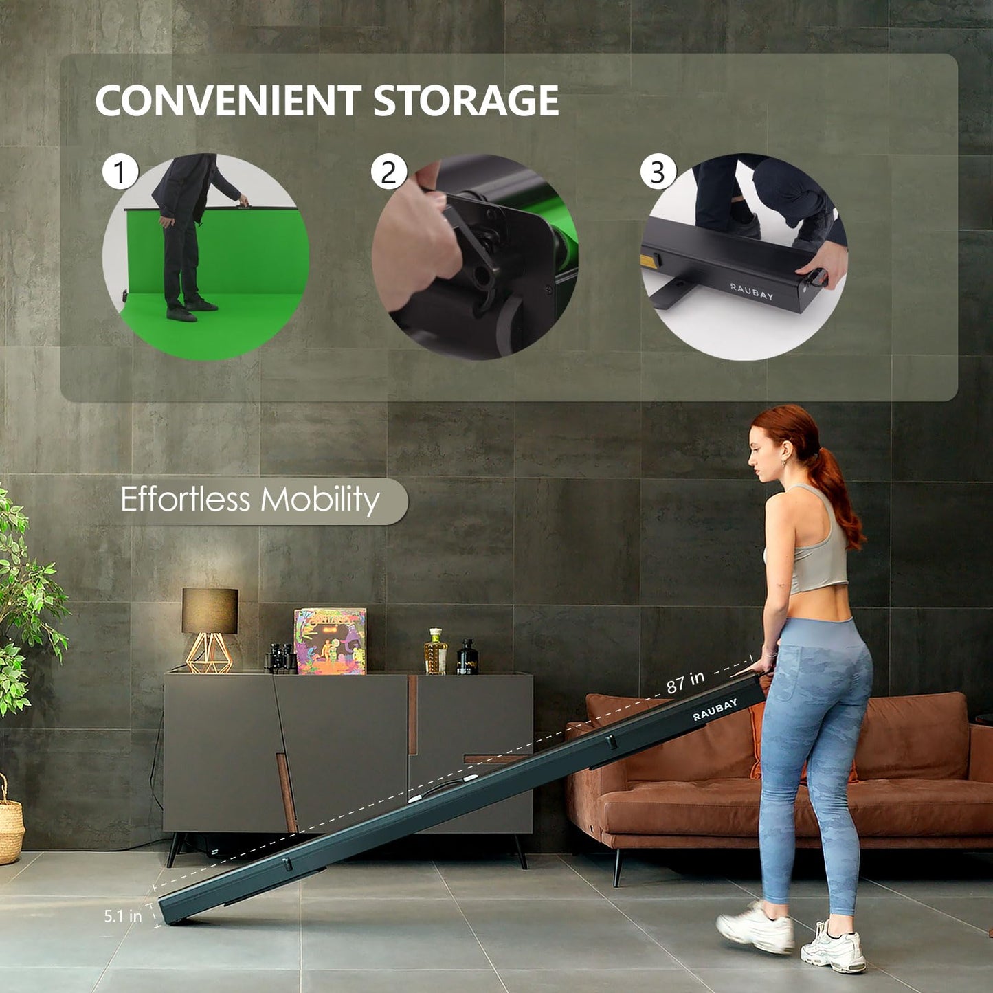 RAUBAY Collapsible Green Screen - FloorFlex Backdrop with Floor Extension 7x7x7 ft - Portable Retractable Chroma Key Background with Stand for Video Conference, Streaming, Photo Studio CGS2100 - FX