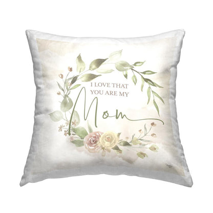 Stupell Industries Appreciative Mother's Day Phrase Design by Mollie B. Throw Pillow