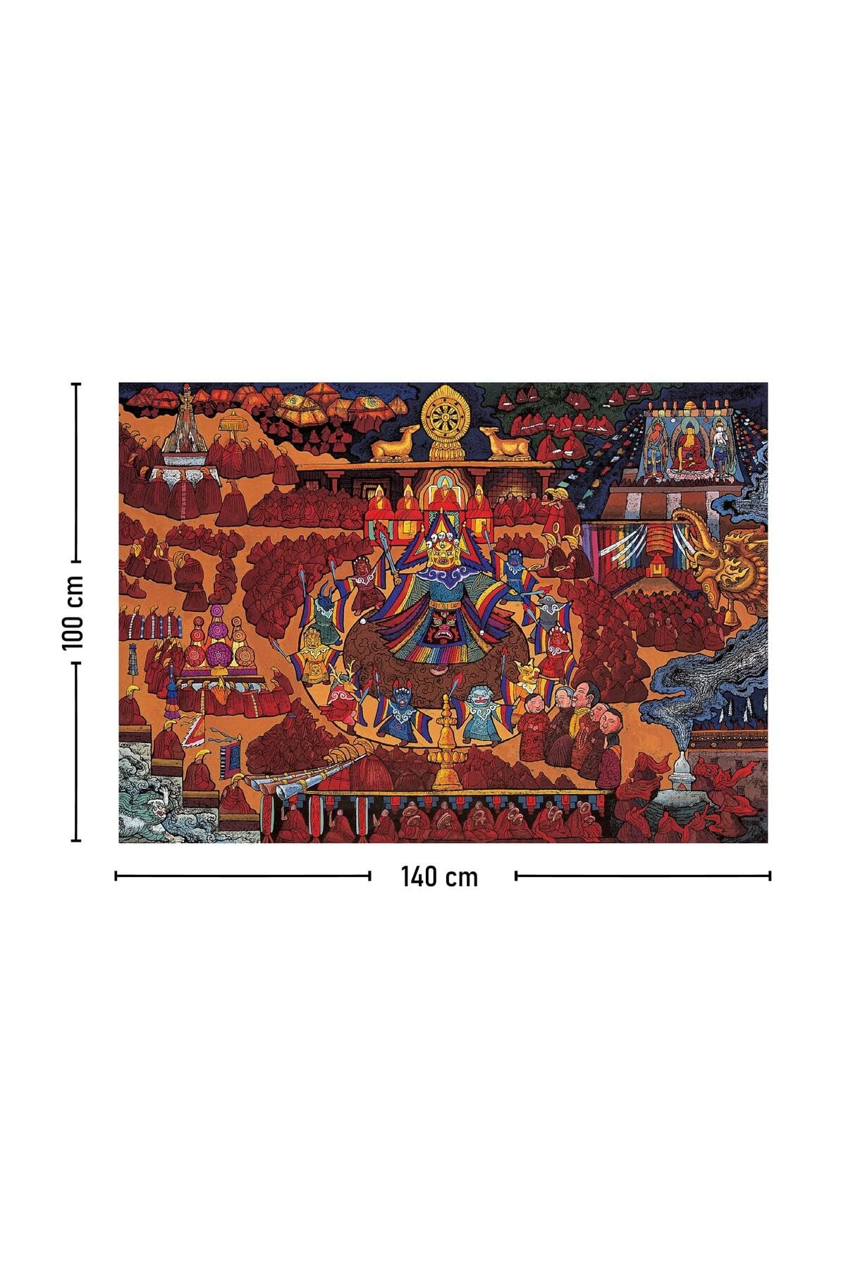Wall Tapestry Bohemian Ethnic Tibetan Thangka Mandala Design 100% Cotton 70x100 Inches - Burgundy, 55x79 inch