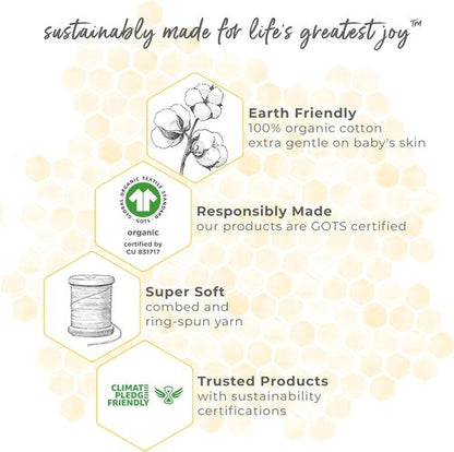 Burt's Bees Baby Organic Cotton Fitted Crib Sheet - Breathable for Standard Crib & Toddler Mattresses
