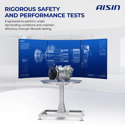 AISIN AFTERMARKET ACCCH-00769 Air Conditioner AC Compressor - Compatible with Jeep Compass 2009-2017, Patriot 2009-2017, Dodge Caliber 2009-2012 - with 6-Pulley Groove, with Clutch