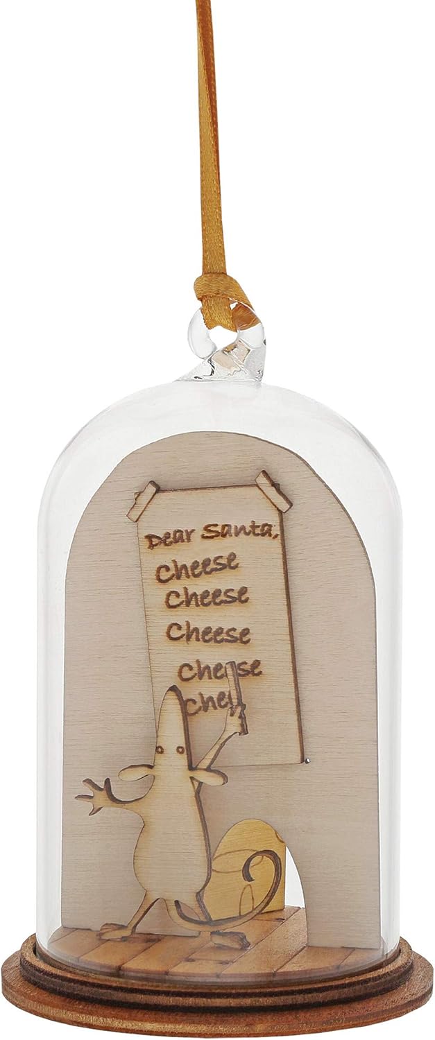 Department 56 Kloche The Spirit of Christmas - Dear Santa Dome Glass Hanging Ornament, 2.5 Inch, Multicolor