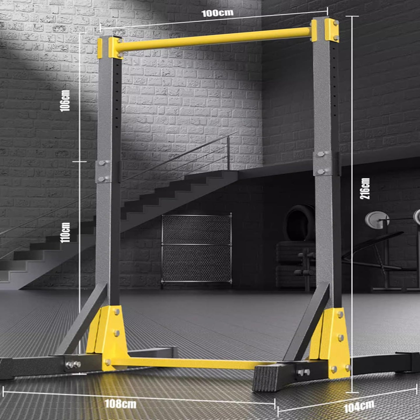 Heavy Duty Free Standing Pull Up Bar 11 Level Height Adjustable Dip Station for Home Gym Multi Function Strength Training Fitness Workout Station