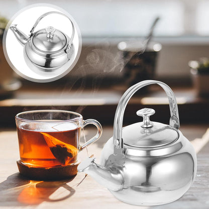 Holibanna Stainless Steel Tea Kettle, Whistling Water Boiling Kettle, Classic Mirror Polished Teapot 14cm
