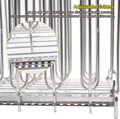 TRIROCK Collapsible Stainless Steel Sous Vide Rack: 5 Adjustable Dividers for Most 12 Qt Containers, Great for Cooking