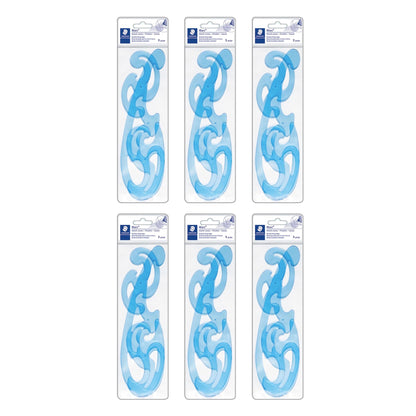STAEDTLER Mars Professional French Curve Design Ruler Set for Pattern Making 12-Pack (6 Sets of 3 pcs), 3 Essential A B C Shapes, Blue Transparent Plastic with Inking Edge, 18 Count