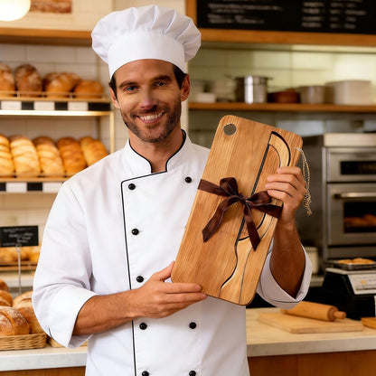 Sourdough Bow Knife And Board, Bread Board And Knife Set, Solid Wood, For Homemade Bread, Bagels, Toast, Kitchen & Home Baking Tool