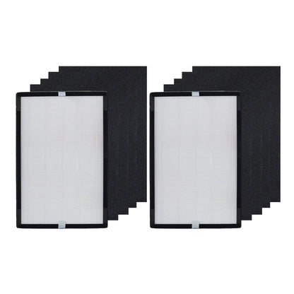 PUREBURG FLT5600 Replacement Filter Set Compatible with GermGuardian AC5600WDLX AC5600W AC5600WFL Air Purifier FLT56CB4 Filter N, Pack of 2, H13 True HEPA Activated Carbon