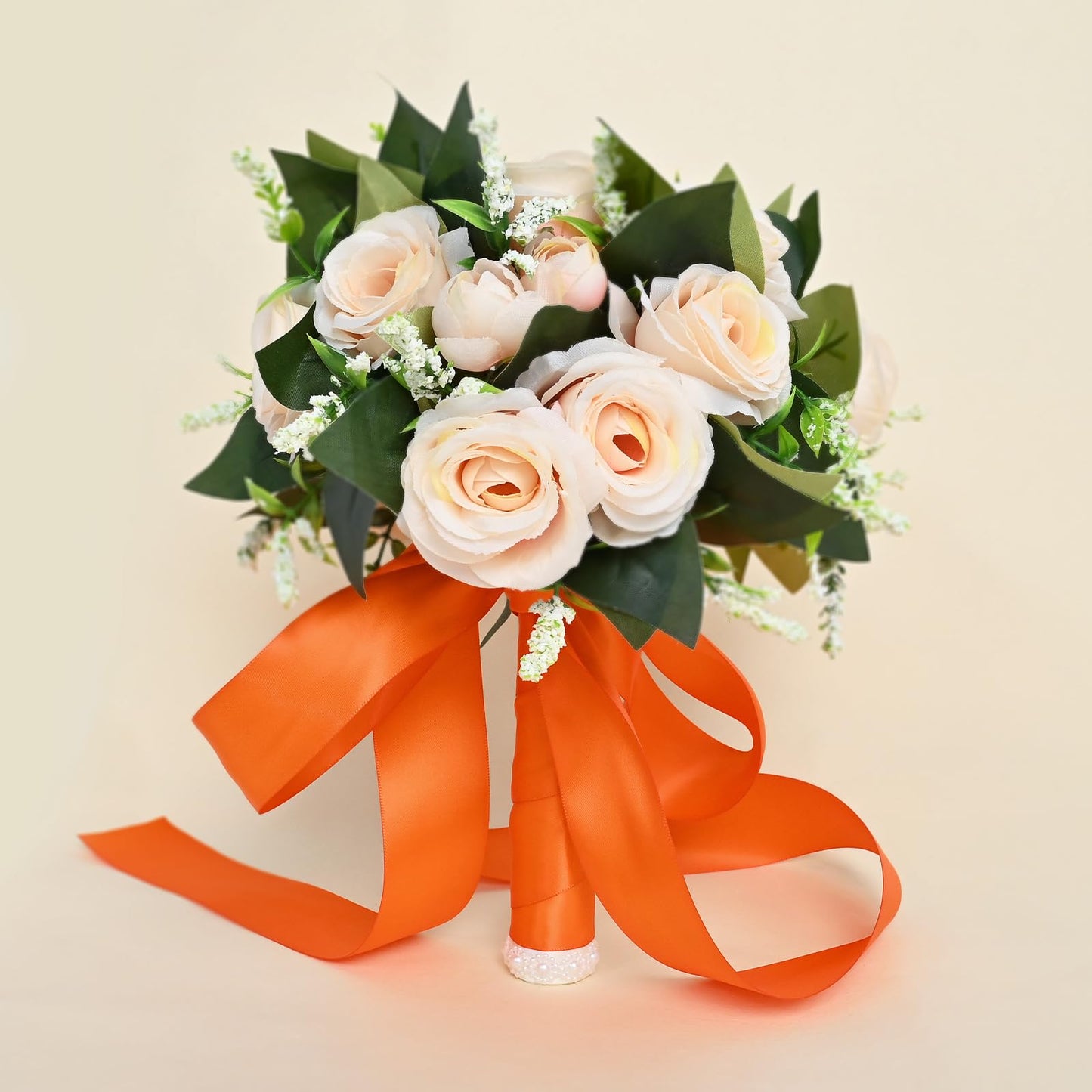 Ribtcute Double Faced Orange Satin Ribbon 4 Inch Orange Satin Ribbon for Gift Wrapping,Flower Bouquet,Bows,Crafts,Wedding,Invitation,15 Yards