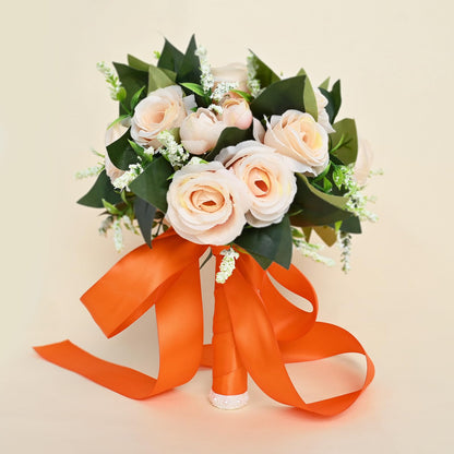 Ribtcute Double Faced Orange Satin Ribbon 4 Inch Orange Satin Ribbon for Gift Wrapping,Flower Bouquet,Bows,Crafts,Wedding,Invitation,15 Yards
