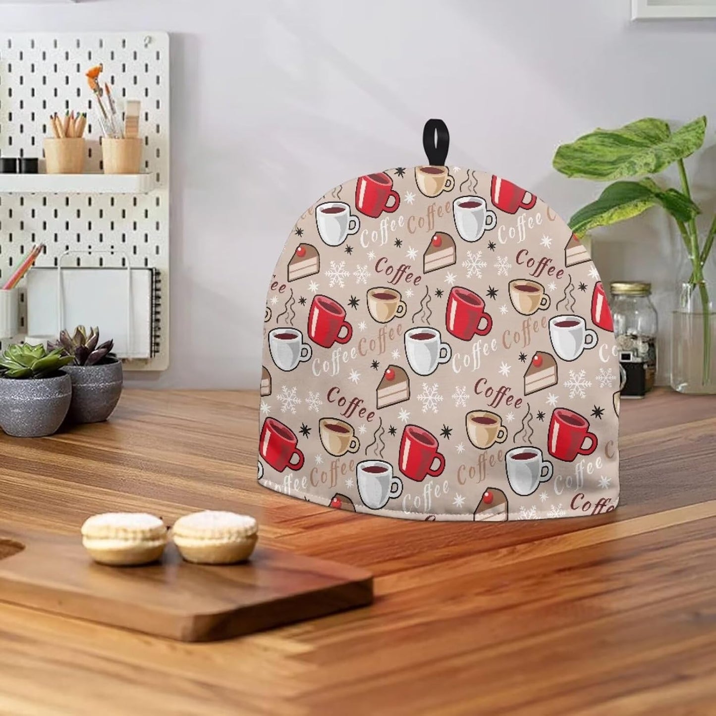 Tea Cozy for Teapot - Anti-Scald Covers, Heat Resistant Kettle Cover with Coffee Pattern for Home Kitchen