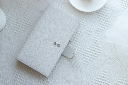 Moterm Companion Traveler's Notebook Cover - Upgraded Design with Back Pocket (Standard Size, Pebble-Cream)