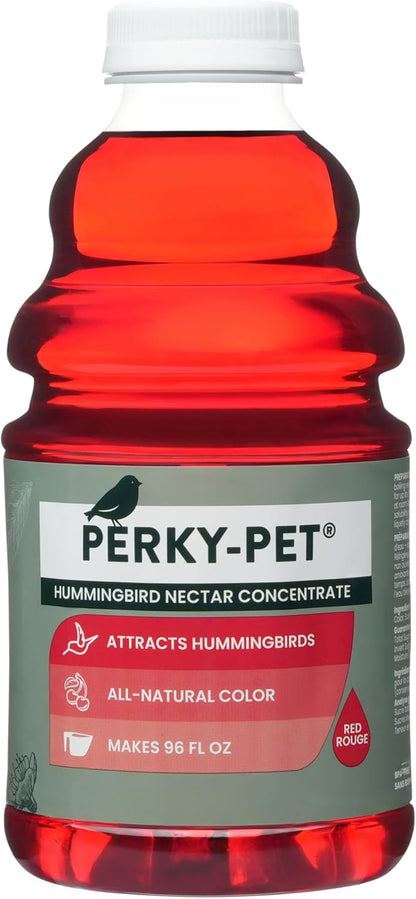 Perky-Pet Hummingbird Nectar Concentrate - 32 oz | Makes 96 FL OZ of Sweet Red Nectar