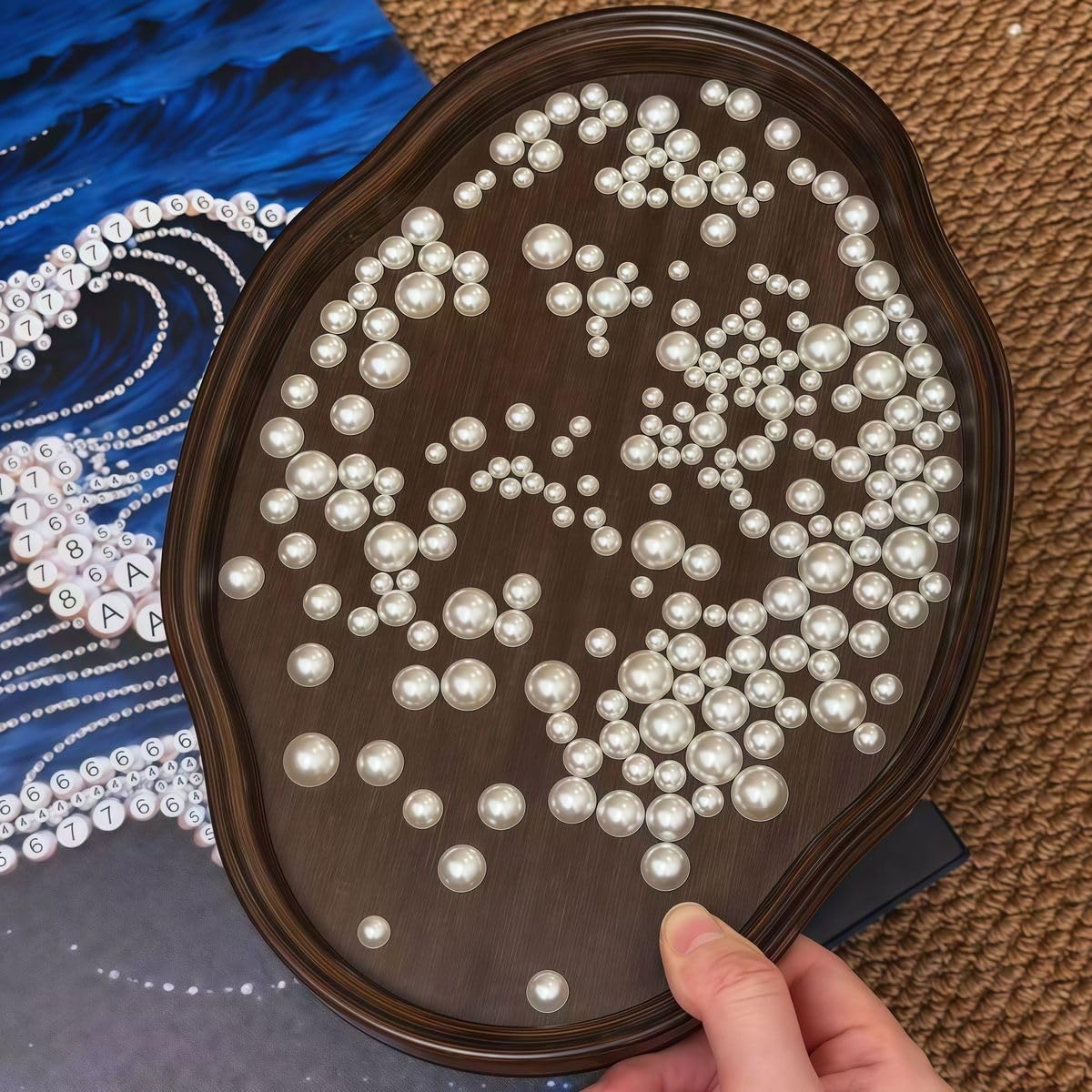 DIY Castle Pearl Painting Kit – Creative Handmade Christmas Tree Wall Art, Elegant Beaded Craft Gift for Girlfriend, Friends, and Holiday Home Decoration (White Building)