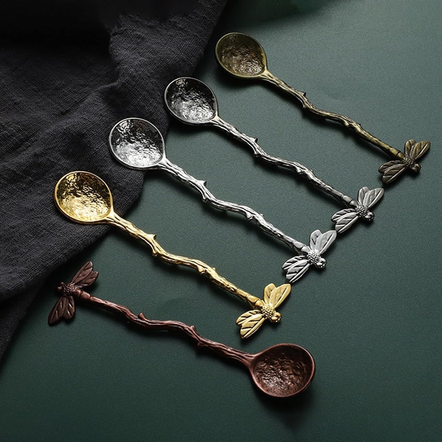 Dragonfly Spoon - Coffee Spoon, Teaspoon, Stainless Steel Tableware for Dessert & Cake