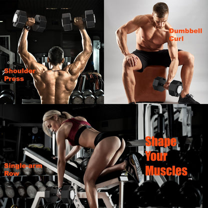 Adjustable Dumbbell Sets 110LB Pairs Durable Steel Build, Free Weights Dumbbells Set with Anti-slip Handle, 5 LBS Increment, For Full Body Home Gym Workout 110LBSx2