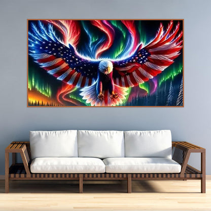 BOHADIY 5D Eagle Diamond Painting for Adults - Large Size Amercia Eagle Diamond Painting Kits, DIY Full Drill Diamond Art Kits for Adults, Gem Painting Kit Animal for Home Wall Decor 27.5 X 15.7 Inch