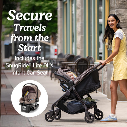 Graco Merge Travel System - Swivel Wheel Baby Stroller Car Seat Combo, Travel System Stroller with 360-Degree Rotating Wheels