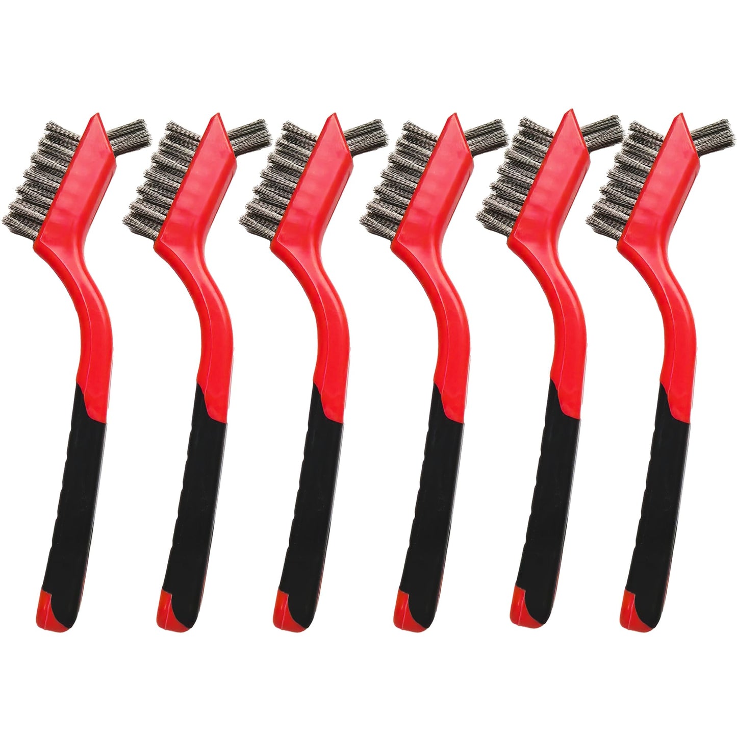6 Pcs Wire Brushes for Cleaning, Stainless Steel Bristles Scratch Brush Set for Polishing, Rust Removal & Deep Cleaning