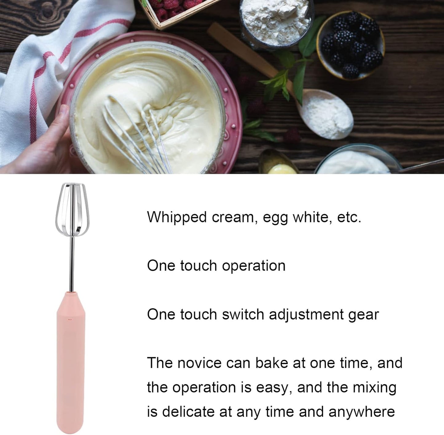 Electric Handheld Egg Beater Head Milk Frother Coffee Blender Milkshake Foamer Balloon Mixer for Kitchen