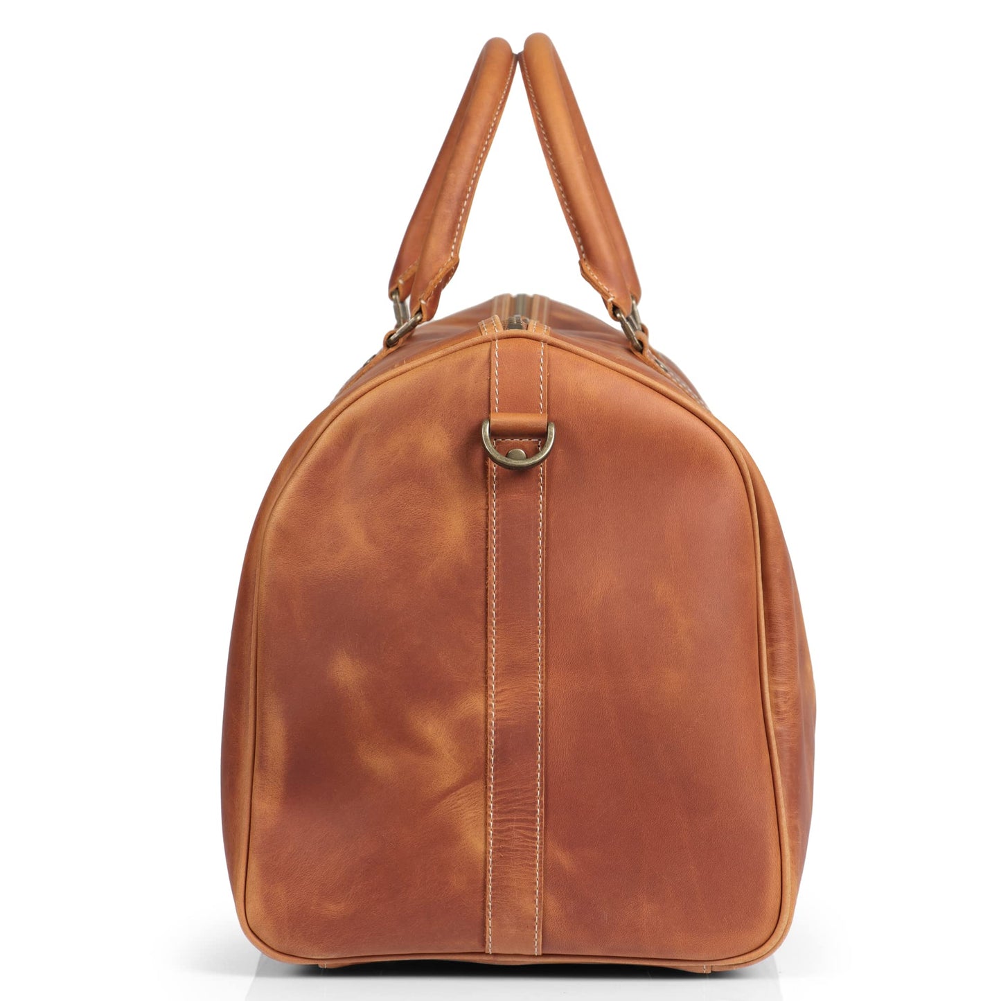 Londo Genuine Top Grain Leather Duffle Bag - Vintage Retro Travel Bag Overnight Weekender Bag Carry on Luggage Bag with Adjustable Shoulder Strap & Interior Pocket - Stylish Gym Bag for Men & Women