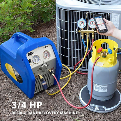 VIVOHOME 110V 1/4 HP 3.5CFM Single Stage Rotary Vane Air Vacuum Pump with Single Cylinder Portable Refrigerant Recovery Machine