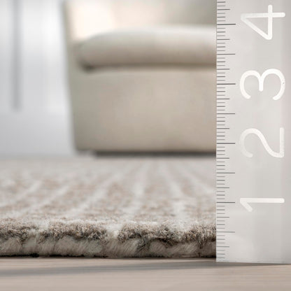 Rugs USA Melrose Grey, 11'6" x 14'6", Handmade, Checked, Wool, Soft and Cozy, High Traffic, Stain Resistant, Easy Clean, Durable Area Rug for Bedroom, Living Room, Dining, Den, Entryway