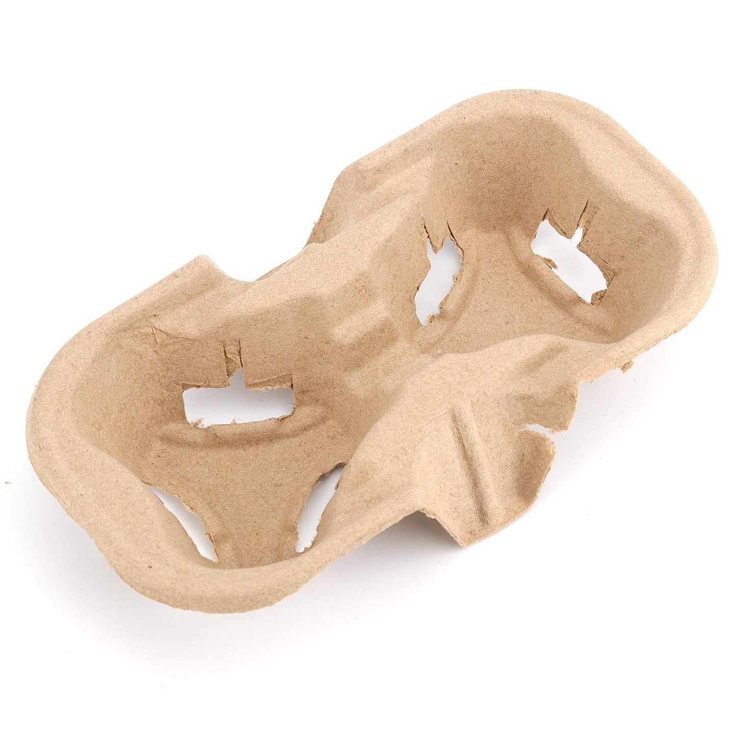 HOZEON 100 Pack 2-Cup Pulp Fiber Drink Carrier, to Go Coffee Cup Holder, Disposable Drink Carrier Tray for Hot or Cold Drinks, Coffee Shops, Takeaway Shops, Restaurants,Grocery Stores, Juice Bars