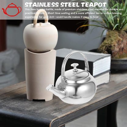 ULTECHNOVO Stainless Steel Camping Tea Kettle, Whistling Boiling Kettle for Outdoor Use